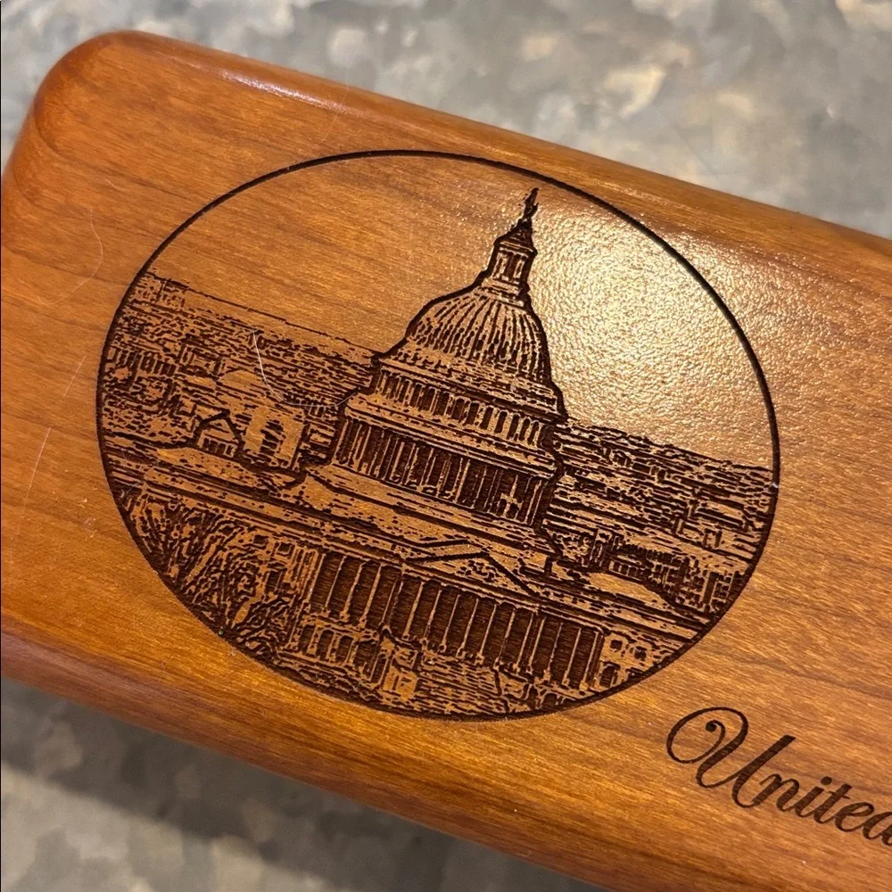 United States Capitol Wooden Desk Organizer
